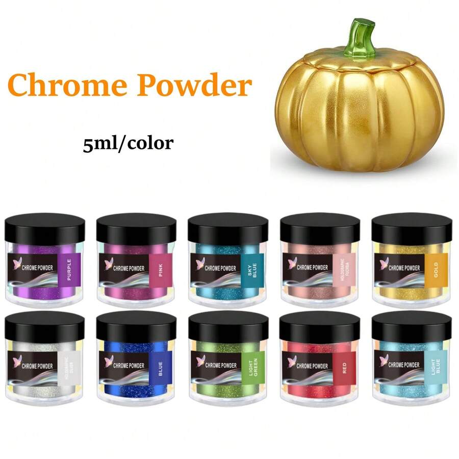 Metallic Mirror Effect Powder, Suitable For Art Painting, Epoxy Resin, Slime, Crafts, Tumblers, Oil Painting Holographic Pigment Powder