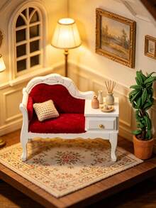 1 Set 16cm 1:12 Dollhouse Miniature Luxury Fun Dollhouse Furniture, Complete Set Of Home Decor, Bedroom And Living Room Scene Miniature Items, Suitable For Soft Decor Matching; Adult Women Collection Atmosphere Good Item, Desktop Micro Landscape, All-Season Indoor Scene - Multicolor - View 8
