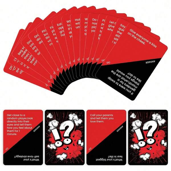 New 50-Piece Truth Or Dare Theme Board Game Cards, Casual Interactive Game Cards, Birthday Gift, Holiday Gift, Valentine's Day Gift, Perfect Gift