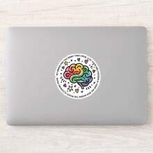 3Inches-1PC My Brain Has Too Many Tabs Open Funny Work Humor Sticker, Relatable Office Life Design For Laptops, Notebooks, Water Bottles, Cups, Journals, Lockers, Perfect Gift For Students, Teachers, Office Workers, Creatives, And Chaos Lovers - Multicolor - View 4