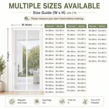 1pc Pure White Magnetic Screen Door, Auto-Closing Polyester Mesh Curtain, Pet-Friendly, No-Drill Installation, Weighted Bottom, Suitable For Bedroom, Patio, Balcony And Kitchen, Multiple Sizes Available - Pure White Polyester Screen Door - View 3