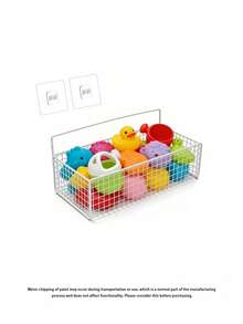 2 Sets Bathtub Toy Storage Racks And Organizers, 2 Packs Metal Wire Mesh Bathtub Toy Storage Containers, Large Capacity Rust-Proof Hanging Baskets Designed For Bathtub, Shower, Bathroom, Toilet, Kitchen - Black - Multicolor - View 18
