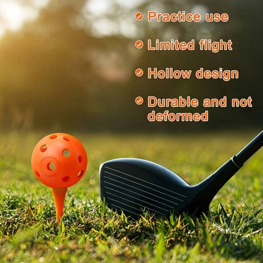 10pcs PE Mixed Color Golf Training Balls, Outdoor And Indoor Swing Practice - Multicolor - View 1