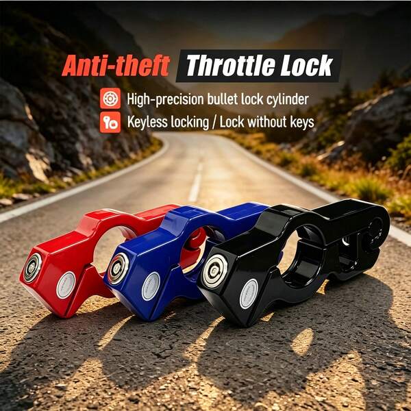 Hard Metal Anti-Theft Throttle Handle Lock, Keyless Quick Lock Design, High-Precision Bullet Lock Core, Motorcycle Handle Lock, Used For Parking Anti-Theft Of Scooters, Electric Bicycles, And Motorcycles