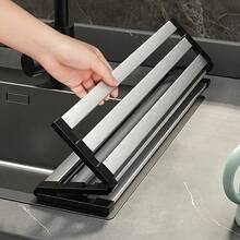 1pc Foldable 304 Stainless Steel Sink Drain Rack, Rust-Proof Roll-Up Design, Moisture Control & Drying, Compact & Durable, Suitable For Small Kitchens And Busy Households For Dish & Vegetable Draining - Multicolor - View 1