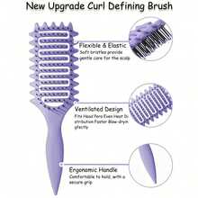 1pc/6pcs Curly Hair Styling Comb Set, Pink Portable Salon Hair Tools Kit, Includes Spray Bottle, Hollow Fluffy Brush, Pointed Tail Comb, Hair Padding Brush, Hairline Brush And Silk Bath Cap, Multi-Functional Hair Care Accessories For Women's Daily Hairstyling - Thickened version - View 4