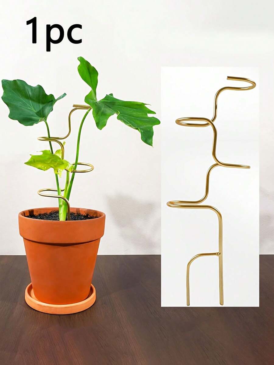 1pc Indoor Plant Support Stake - Flower And Herb Gardening Support Rod - Lattice Frame, Suitable For Stability And Support - Easy To Use Support Structure, Suitable For Potted Climbing Plants - Multicolor - View 1