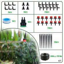 Kit de riego por goteo automático para jardín - 4/7 mm, equipado con boquilla de niebla de latón, adecuado para césped, plantas en maceta y invernadero, sistema de riego por goteo automático para césped, plantas en maceta e invernadero - Kit de riego - Ver 15