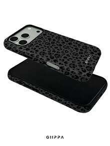 GIIPPA 1 Stück Grau-Schwarzer Leoparden-Muster mit schwarzem Totenkopf-Muster Design, Handyhülle für Handy 17 Pro Max, kompatibel mit Handy 16 Pro Max, 15 Pro Max, 14 Pro Max, koreanischer Stil hochwertige Mode lustige Handyhülle, kompatibel mit 11/12/13/14/15/16 Pro Max Plus, elegantes Design geeignet für Männer und Frauen, perfektes Geschenk für Freundin zu Weihnachten, Valentinstag, Ostern, Hochzeitssaison und Geburtstag! - Verschiedenfarbig - Übersicht 4