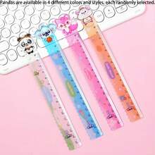 18pcs/12pcs/6pcs/4pcs/1pc Cute Cartoon Animal Ruler, 15cm Wavy Line Special Ruler, Elementary School Student Gift Prize Ruler, Highly Attractive Multi-Function Wavy Line 15cm Ruler, Student Stationery Small Gift Prize, Back To School Season/Back To School Season Essential, Halloween/Christmas Essential - Multicolor - View 10