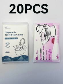 10/30/50pcs Disposable Toilet Seat Covers, Flushable Paper Toilet Seat Covers, Portable Toilet Seat Stickers, Travel Essential Accessories, Water-Soluble Paper Toilet Seat Covers, Business Travel Toilet Seat Covers, Suitable For Airplane, Travel, Public Places - View 8