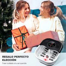 Tina Para Pedicure Spa Masajeadora Pies Con Calefacción Y Burbujas Hidromasaje Pies Plegable Set Pedicura - Negro - Ver 12