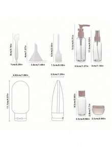 Travel Toiletry Set, Includes Spray Bottle, Lotion Bottle, Shampoo Bottle, Shower Gel Bottle And Portable Cosmetic Empty Liquid Containers - Multicolor - View 11