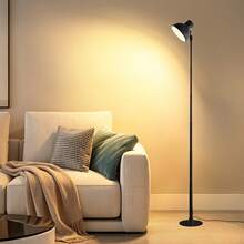 1pc 57-Inch Adjustable Height Modern LED Floor Lamp, USB Powered, 3000K-6500K Dimmable Brightness, Multi-Purpose Corner Floor Lamp For Living Room, Bedroom, Study And Office Decor - Black - View 2