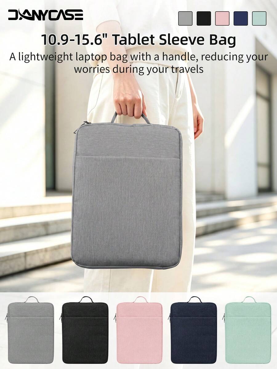 10.9-15.6 Inch Tablet Protective Case Compatible With 11th Gen, 10th Gen 10.9 Inch Air 5, Air 4, 10.9 Inch, 9th Gen, 8th Gen, 7th Gen 10.2 Inch Pro 11 Inch Tablet, Smooth Zipper Slide, Portable