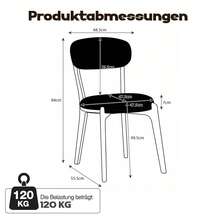 2 Person Dining Chair Set, Medieval Modern Style, Linen White - White - View 2