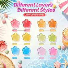 Beetles 20 Colors 7.5ML Neon Jelly Gel Nail Polish Set, Summer Collection, Pink, Red, Blue, Green, Yellow & Orange Sheer Soak Off UV LED Gel Polish With Base, Glossy & Matte Top Coat - 20 Colors Neon Jelly - 查看 3