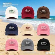 Unisex Letter Embroidered Baseball Cap, Face-Slimming Design, Student Couple Korean Style Versatile Baseball Cap, Outdoor Sun Protection Hat For Men - Multicolor - View 3
