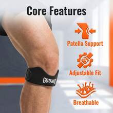 Double Strap Patella Knee Support Band, Breathable Non-Slip Adjustable Compression Knee Strap For Running, Fitness And Sports - Multicolor - View 4