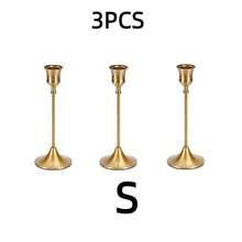 3pcs/6pcs/12pcs Candle Holders, Single Long Stem Brass Plated Iron Candle Holders, For Centerpiece, Candlelight Dinner Photo Props, Dining Table Living Room Home Decor, Candles Not Included - Copper Candlestick - View 11