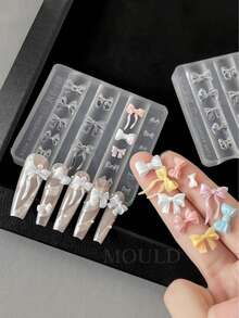 Cetakan Silikon Pita 3D Multi-Spesifikasi, Berbagai Cetakan Resin Pita Mini, Aksesori Seni Kuku Gaya Seksi DIY, Cetakan Pengecoran Resin UV - Berbagai spesifikasi - View 1