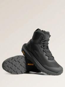 Men's Tactical Hiking Boots Lightweight, Cushioned Sole For All-Day Comfort, Side Zipper For Easy On/Off, Motorcycle Combat-Style, Military-Inspired - 黑色 - 查看 1