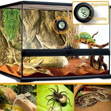 Accesorios para tanque de reptiles, 2 piezas termómetro para reptiles y medidor de humedad para dragón barbudo, araña saltarina, gecko leopardo, cangrejo ermitaño, gecko, pitón bola, lagarto - versión de 150 g de espesor - Ver 2