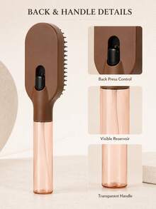 Spray Hair Brush Set With Detail Styling Tools, Curved Paddle Hair Comb With Press Spray Button, Flexible Bristles And Rounded Tip Design, Suitable For Curly, Wavy, Thick, Wet Or Dry Hair, For Women's Daily Styling And Travel Use - Multicolor - View 5