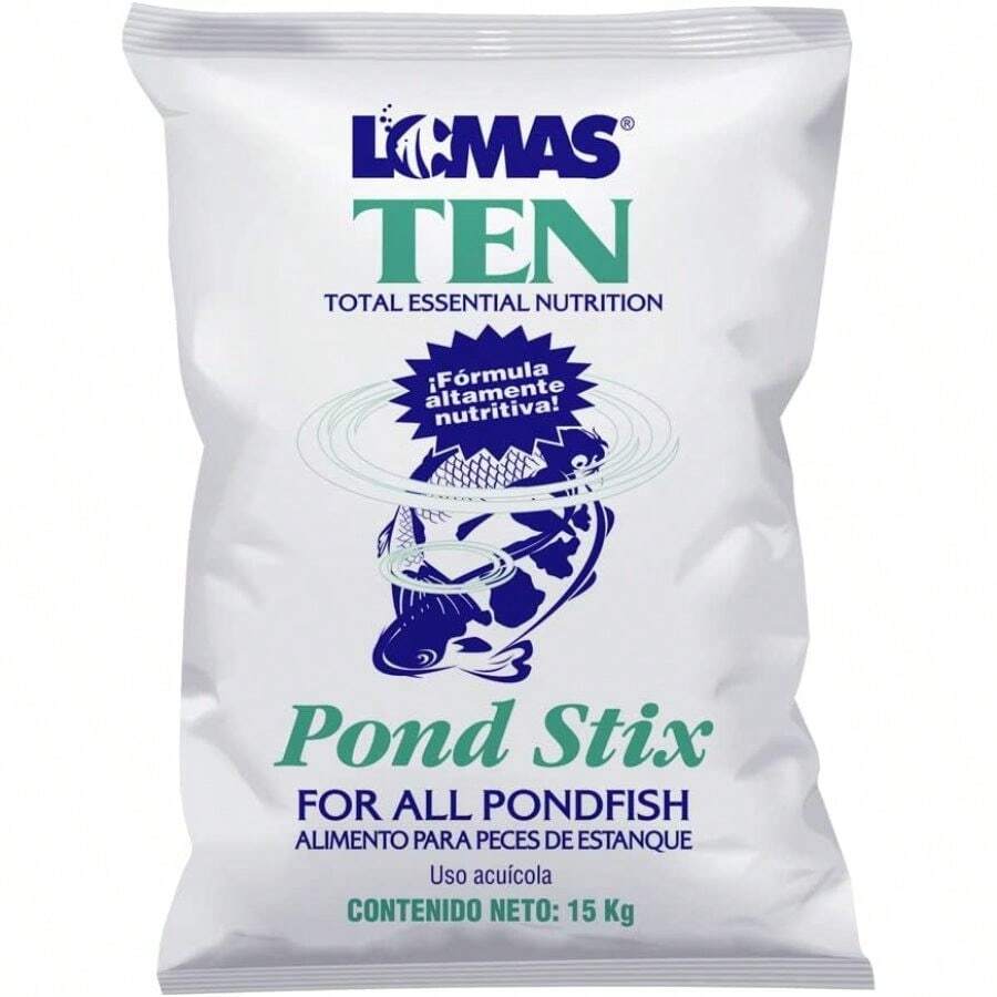 Lomas Alimento para Peces de Estanque Pond STIX 15 kg | para Carpas y Peces Japoneses | Alta Digestibilidad y Nutrición Balanceada - 15 kg - Ver 1