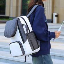 Multifunctional Badminton & Tennis Backpack, Fits 1-2 Rackets, Outdoor Sports Bag, Large White Tennis & Padel Bag With Shoe Compartment, 15.6" Laptop Sleeve, Mesh Pocket & Ball Bag - Durable Sports Racket Backpack For Men & Women, Multi-Sport Design Suitable For Pickleball, Gym, Travel, Sports Gear Bag | Sports Backpack | Durable Design - Multicolor - View 10
