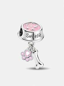 1pc Fashionable Exquisite Cute Pet 3 PiecesBeaded Pendant Set, Suitable For Women's Bracelet/Bangle DIY Jewelry Making And Daily Wear, Girls' Accessory Decoration - Cute Pet 3-piece Set - View 1