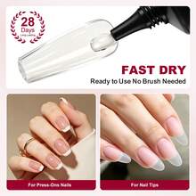 LIMEGIRL Quick Dry Semi-Solid Gel Nail Glue 10g, Super Strong Adhesion, No UV Lamp Required, Long-Lasting, Suitable For Press-On Nails And Acrylic False Nails - 10g - View 7