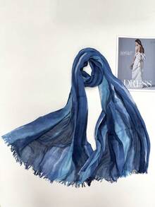 1pc Women's Casual Gradient Modal Viscose Rainbow Headscarf, Fashion Bohemian Style Party Scarf With Tassels, Suitable For Gatherings And Celebrations - Multicolor - View 27