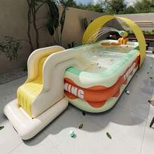 Large Inflatable Swimming Pool, Extra Large Family Adult Inflatable Pool, Thick PVC Material, Easy To Install, Foldable Outdoor Water Fun Equipment, Enjoy Summer Water Fun In Garden And Yard - A - View 2