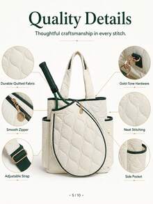 XINGNAN High-End Women's Tennis Racket Bag, Stylish Pink, Purple, White, Black, Large Capacity, 2026 New Style, Handheld, One Shoulder, Crossbody, Badminton Racket Bag, Pickleball Bag, Professional Sports Racket Bag For Students - Multicolor - View 11