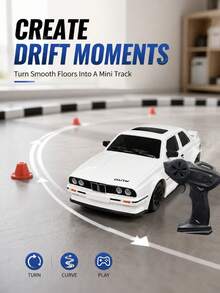 Remote Control Car With LED Lights And Replaceable Drift Tires, RC Car For Hobbyists, Outdoor Toy, Car Game, Boys Toy, Children's Remote Control Car, Kids Car, Car Toy - White Remote Control Drift Car - View 6