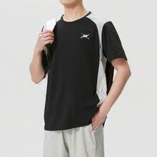 Skechers 男士高爾夫撞色插肩涼感速乾上衣圓領短袖T卹 - 黑色 - 查看 2