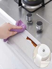 1 Gulungan 1/3/5m Pita Perekat Tahan Air & Tahan Lembap, Stiker Vinyl Dekorasi Rumah, Pita Perekat Tahan Lama, Mencegah Kerusakan Akibat Air, Cocok Untuk Dapur, Kamar Mandi, Toilet, Pintu, Jendela Dan Meja Dapur, Pita Desain Tahan Air - Beraneka warna - View 4