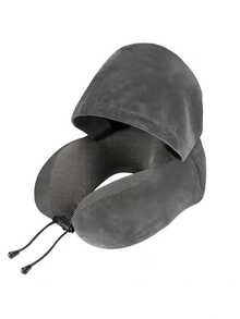 2/1pc Adjustable U-Shaped Travel Neck Pillow With Hood - Ergonomic Design, Soft Polyester Fabric, Washable, Multiple Colors Available, Suitable For Car, Airplane, Office And Outdoor Use - Comfortable Fit, Perfect For Travel And Relaxation - Multicolor - View 4