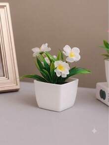 3/1pc Artificial Plant Ball Chrysanthemum Mini Potted Plant - Suitable For Indoor Office Desk Coffee Table Bathroom Bedroom Home Decor. Garden Flower Stand Decoration Ornament,Random Style Shipment,Christmas Decorations, Christmas Gifts - Baby Pink - View 10