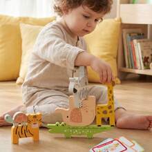 Wooden Animal Balance Stacking Blocks, Children's Stacking Game With Instruction Card, Early Education Fine Motor Skills Toy, Birthday Gift For Children 3 Years And Above - Animal Stacking Blocks - View 3