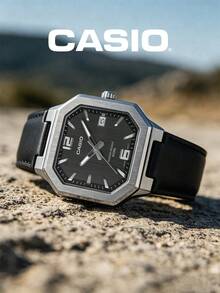 Casio 男士運動商務腕錶，礦物水晶鏡面，5ATM 防水，針扣式軟錶帶 MTP-B195L-1AV - 銀色 - 查看 5