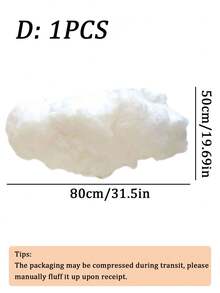 3pcs/Set Large Artificial Cloud Decor, 3D Cloud Decoration, Suitable For Wedding Backdrop Decor, Stage Party Backdrop Decor, Birthday Gift, Mother's Day, Valentine's Day Gift, Bachelorette Party, Room Decor, Home Decor, Bathroom Decor, Wedding Decor - White - View 16