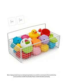 2 Sets Bathtub Toy Storage Racks And Organizers, 2 Packs Metal Wire Mesh Bathtub Toy Storage Containers, Large Capacity Rust-Proof Hanging Baskets Designed For Bathtub, Shower, Bathroom, Toilet, Kitchen - Black - Multicolor - View 17