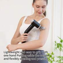 1pc Rechargeable 1200mAh*2 Multifunctional Handheld Massage Gun Detachable Extension Handle Design Interchangeable Massage Heads Quiet Portable Body Relax Massager Body Relax Tool For Gym Office Daily Use - View 7