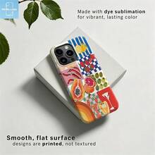 HoBa case 1件 2D平面圖案 2合1軟膜全包覆手機硬殼，適用於Galaxy A23/A24/A25/A32/33/S25，兼容Apple 18 Pro Max/7/8/11/12/13/14/14Plus/15/15Plus/16/16Plus/7/8Plus/17/17Pro，韓風時尚趣味手機殼，優雅設計男女皆宜，適合送給女友的復活節、春季、生日禮物 - 混合色2 - 查看 4