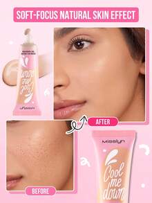 MISSLYN 1Pc Cool Me Down Serum Veil Cooling Tint Foundation, Alas Bedak Cair Matte, Efek Dingin, Cakupan Sedang yang Dapat Dibangun, Tekstur Serum yang Melembapkan, Hasil Akhir Halus dan Sempurna, Riasan Pengontrol Kilap yang Menyamarkan Pori-Pori, Alas Bedak Ringan untuk Pemakaian Sehari-hari - #115 Pasir Sejati - View 4