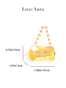 Shiny Bling Bling Sequin Women's New Party Gathering Banquet Bag Handmade Beaded Gold Handbag - Gold - View 4