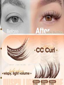 70簇 Breeze Spider 纖維感簇狀假睫毛 DD捲度 自然簇狀接睫毛 10-14mm 單簇睫毛 附隱形接睫毛條，適合日常佩戴，便攜 - LC - 查看 2