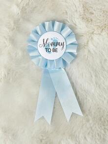2pcs/1pc Baby Baptism Brooch "Mom-To-Be/Dad-To-Be" Medal, Commemorative Gift For Expectant Parents, Baby Baptism Home Decor Gift - Multicolor - View 6